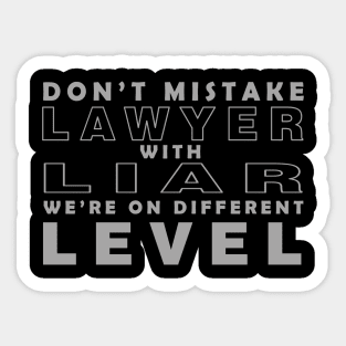 Lawyer Liar Sticker